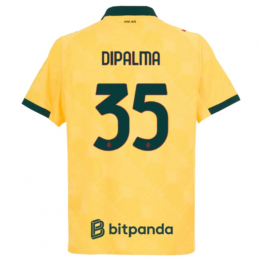 Danxen Femme Maillot Matteo Dipalma #35 Jaune Noir Troisieme 2025/26 T-Shirt