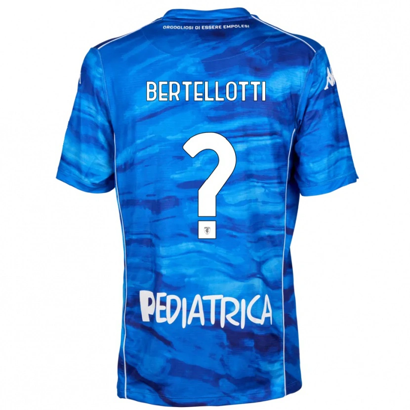 Danxen Enfant Maillot Giacomo Bertellotti #0 Bleu Blanc Tenues Domicile 2025/26 T-Shirt