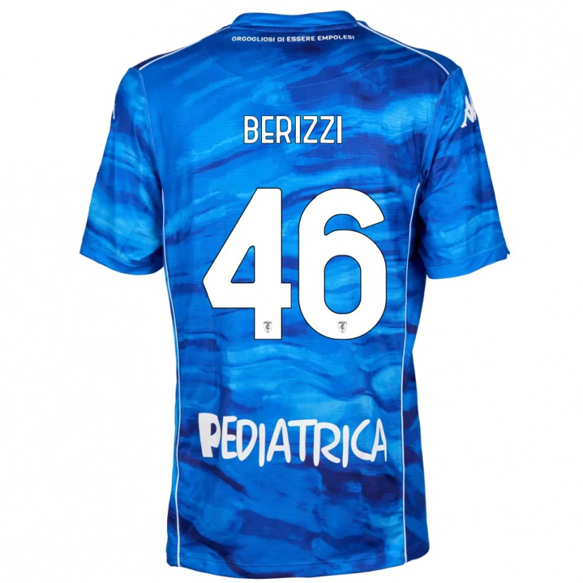 Danxen Enfant Maillot Roberto Berizzi #46 Bleu Blanc Tenues Domicile 2025/26 T-Shirt
