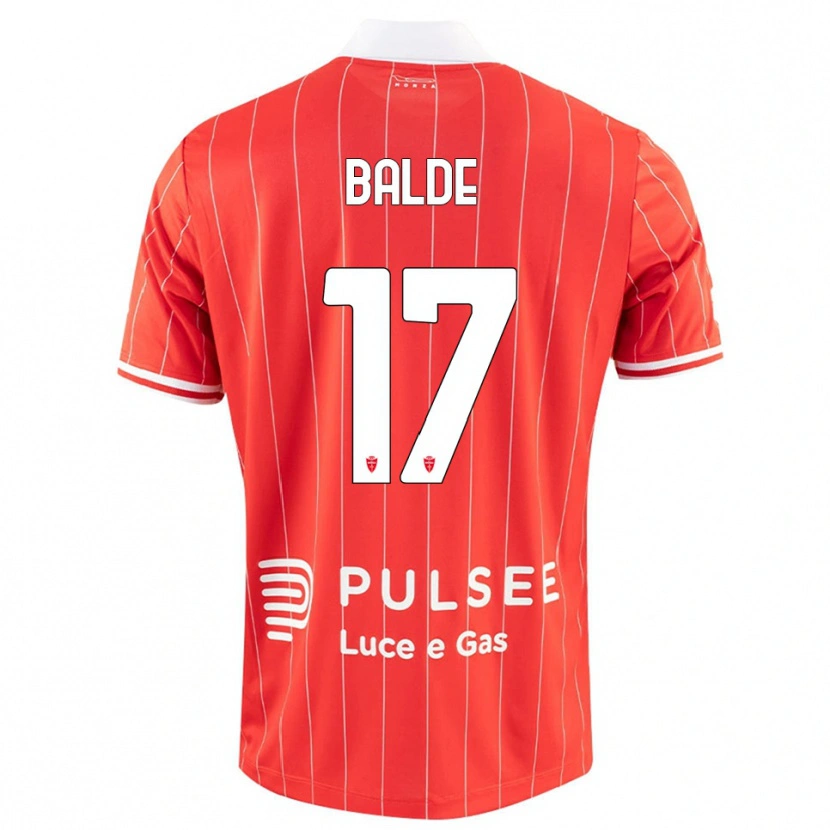 Danxen Enfant Maillot Keita Baldé #17 Rouge Blanc Tenues Domicile 2025/26 T-Shirt
