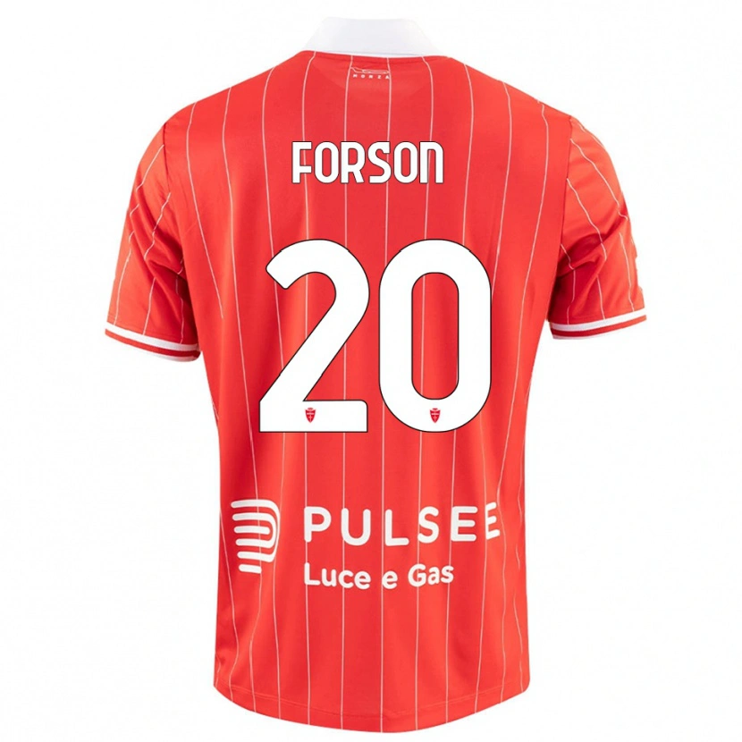 Danxen Enfant Maillot Omari Forson #20 Rouge Blanc Tenues Domicile 2025/26 T-Shirt