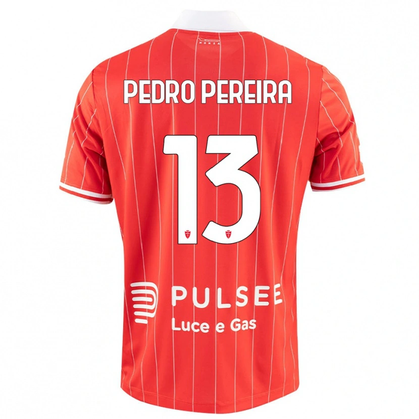Danxen Enfant Maillot Pedro Pereira #13 Rouge Blanc Tenues Domicile 2025/26 T-Shirt