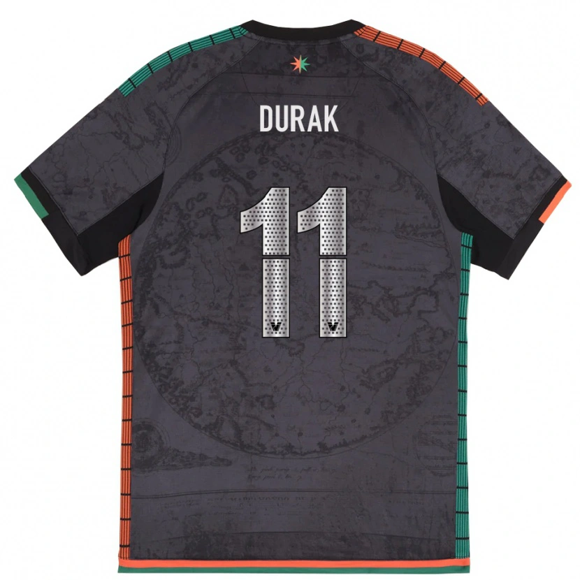 Danxen Enfant Maillot Malik Durak #11 Gris Foncé Tenues Domicile 2025/26 T-Shirt