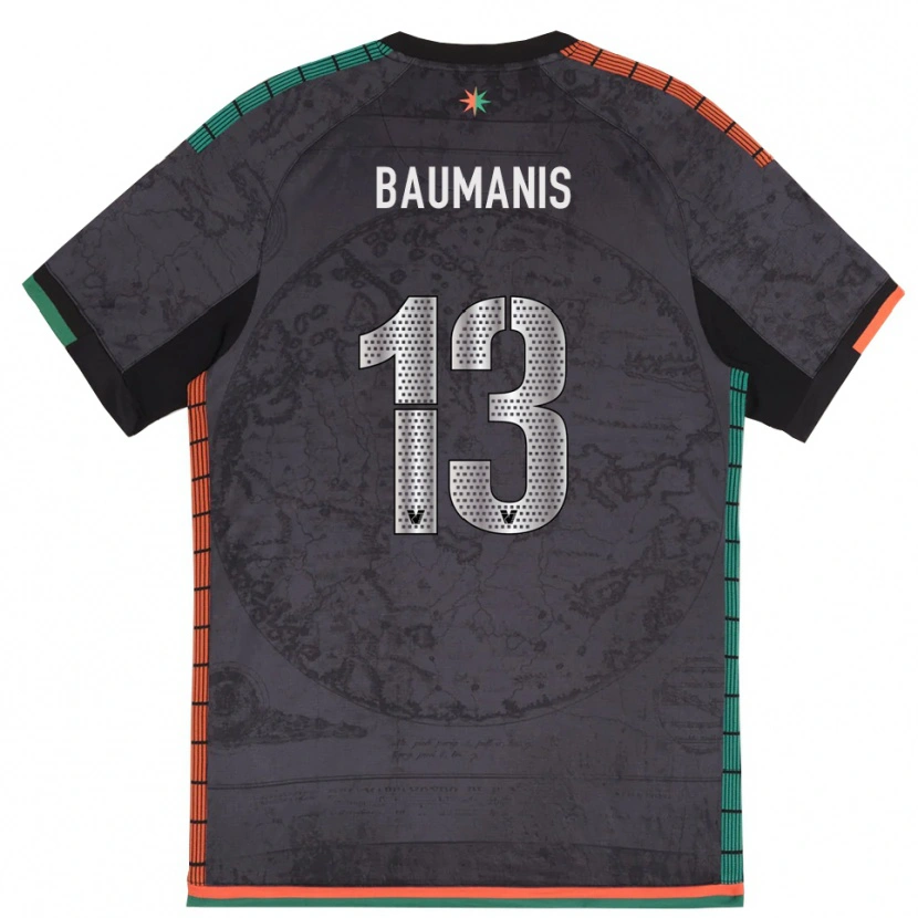 Danxen Enfant Maillot Kristofers Baumanis #13 Gris Foncé Tenues Domicile 2025/26 T-Shirt