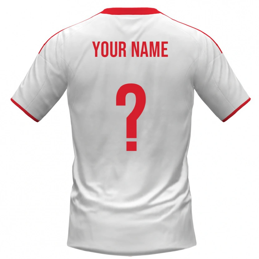 Danxen Enfant Maillot Votre Nom #0 Blanc Rouge Tenues Domicile 2025/26 T-Shirt