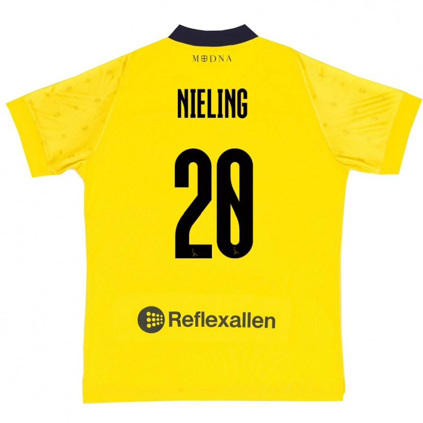 Danxen Enfant Maillot Bryant Nieling #20 Jaune Marine Tenues Domicile 2025/26 T-Shirt