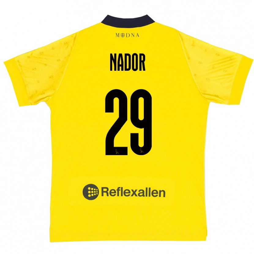 Danxen Enfant Maillot Steven Nador #29 Jaune Marine Tenues Domicile 2025/26 T-Shirt