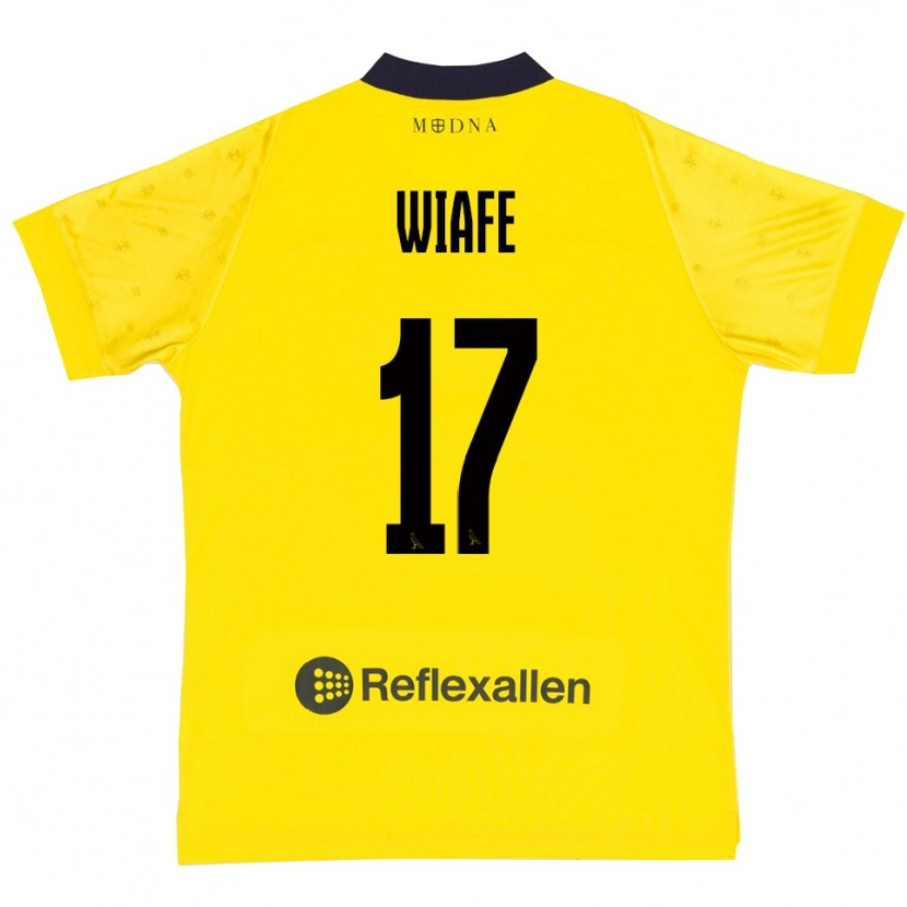 Danxen Enfant Maillot Samuel Wiafe #17 Jaune Marine Tenues Domicile 2025/26 T-Shirt