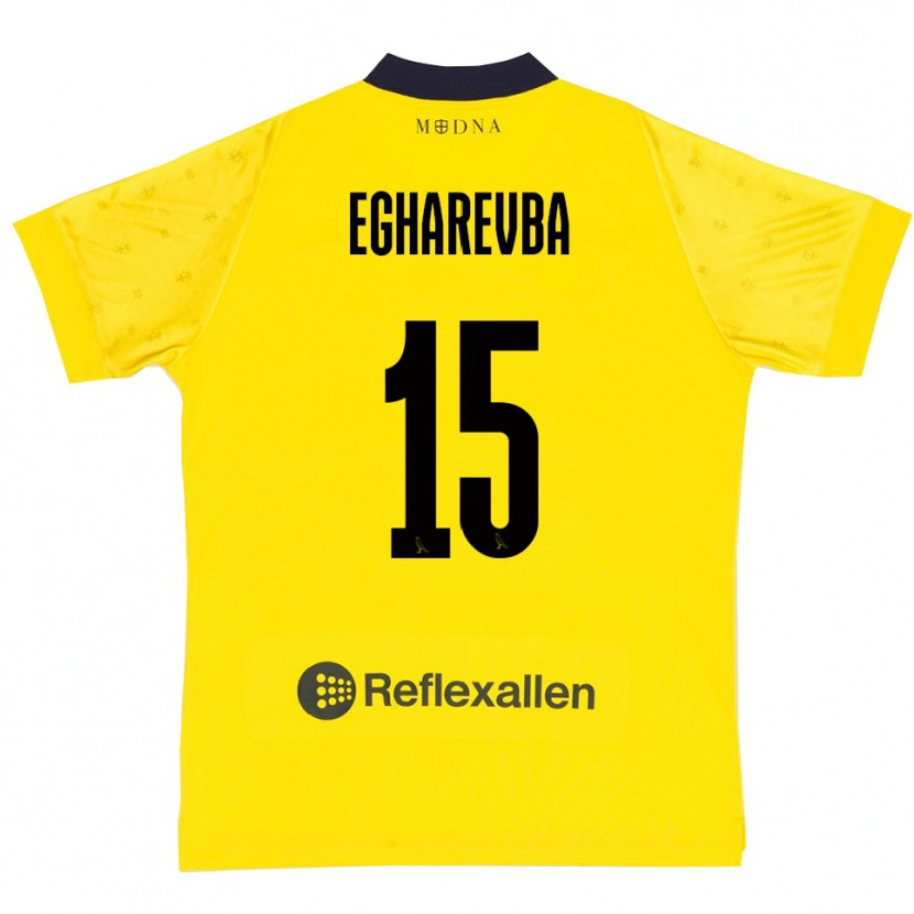 Danxen Enfant Maillot Treasure Egharevba #15 Jaune Marine Tenues Domicile 2025/26 T-Shirt