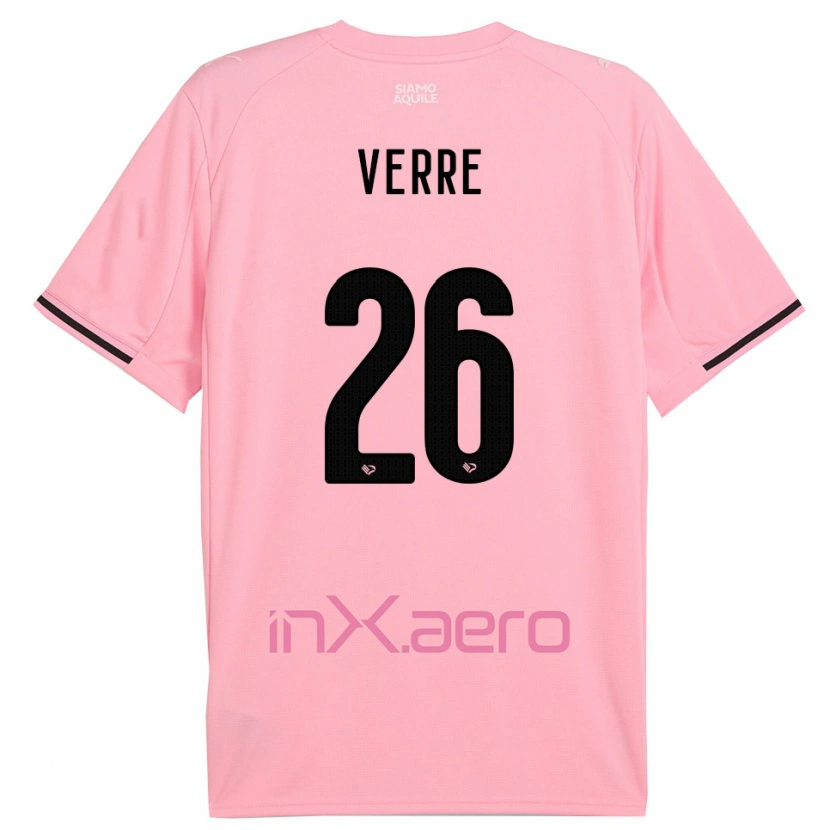 Danxen Enfant Maillot Valerio Verre #26 Rose Noir Tenues Domicile 2025/26 T-Shirt