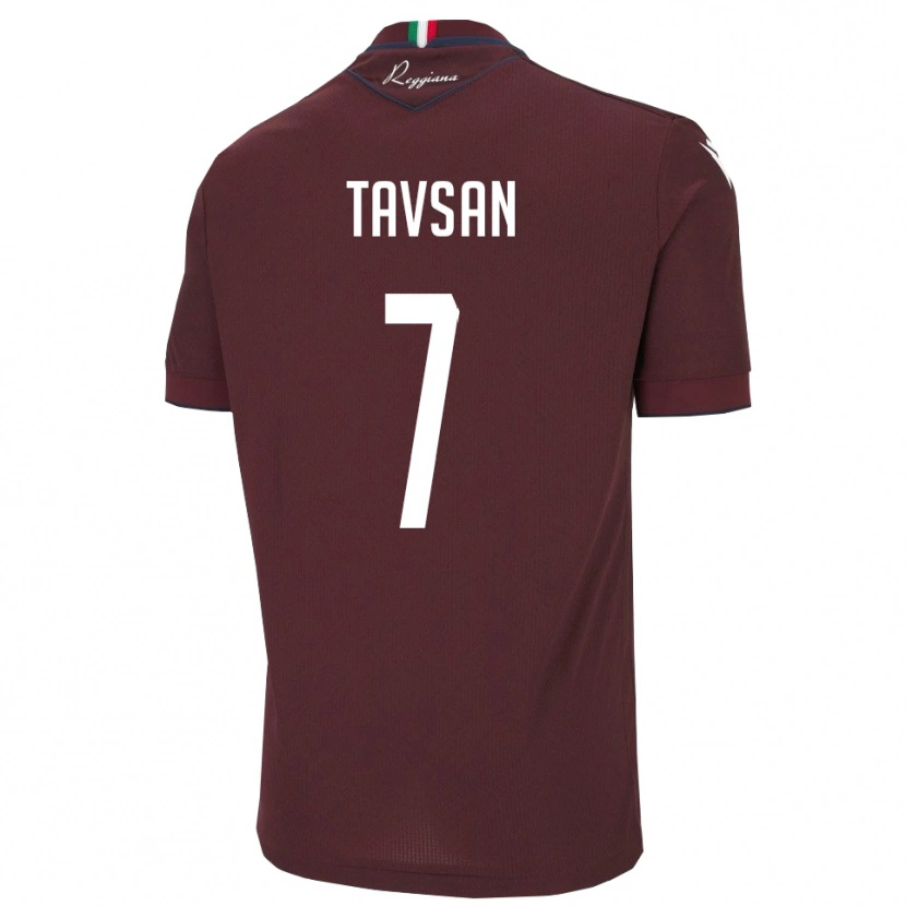 Danxen Enfant Maillot Elayis Tavsan #7 Bourgogne Blanc Tenues Domicile 2025/26 T-Shirt