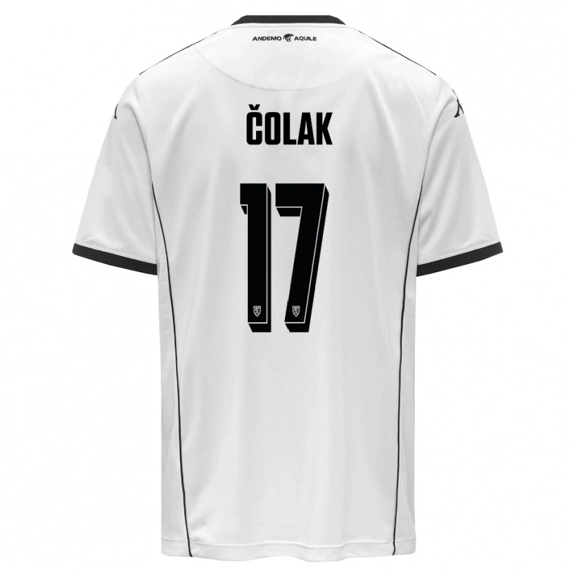 Danxen Enfant Maillot Antonio Colak #17 Blanc Noir Tenues Domicile 2025/26 T-Shirt