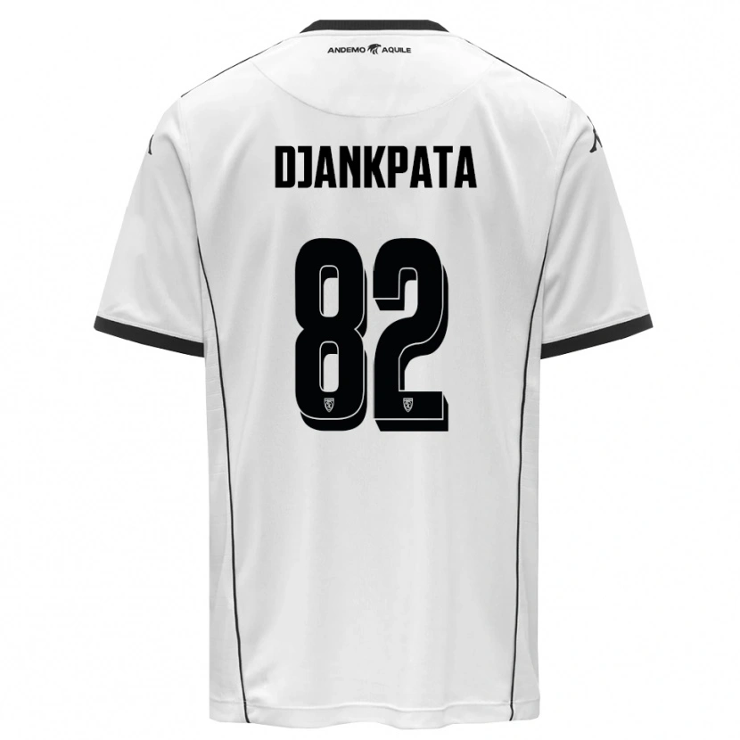 Danxen Enfant Maillot Halid Djankpata #82 Blanc Noir Tenues Domicile 2025/26 T-Shirt