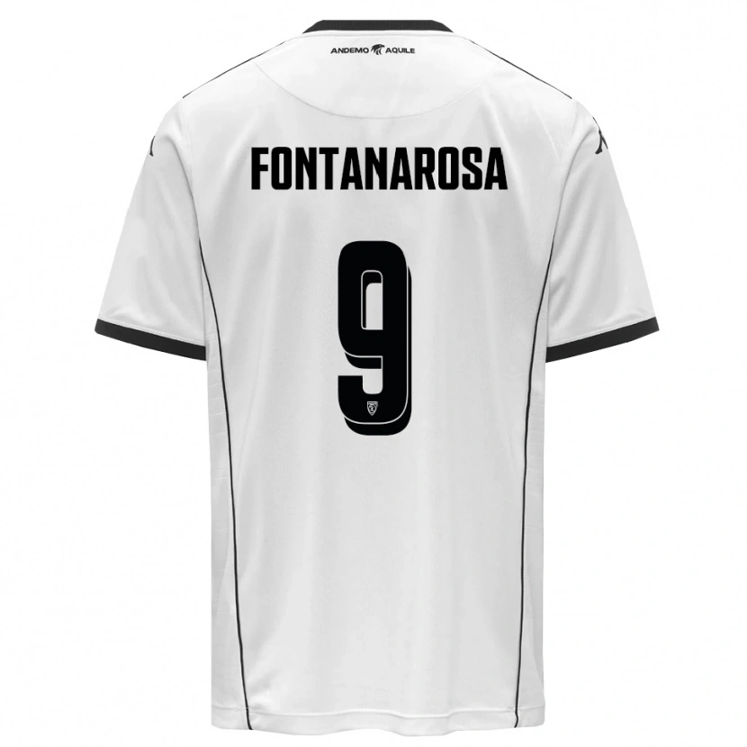 Danxen Enfant Maillot Riccardo Fontanarosa #9 Blanc Noir Tenues Domicile 2025/26 T-Shirt