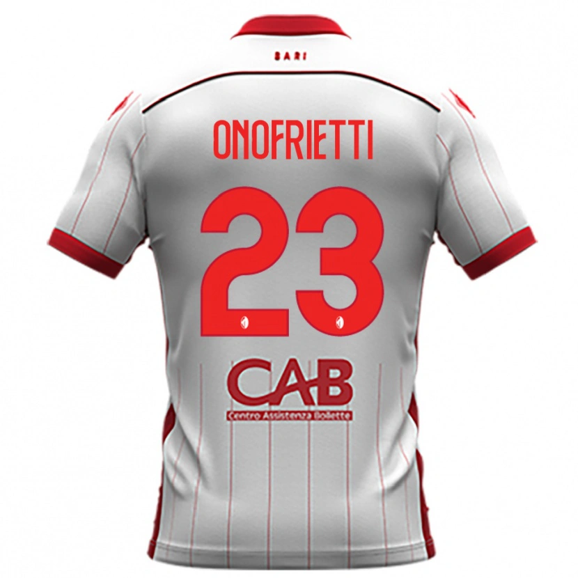 Danxen Enfant Maillot Vincenzo Onofrietti #23 Blanc Rouge Tenues Domicile 2025/26 T-Shirt