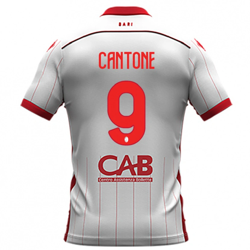 Danxen Enfant Maillot Thomas Cantone #9 Blanc Rouge Tenues Domicile 2025/26 T-Shirt