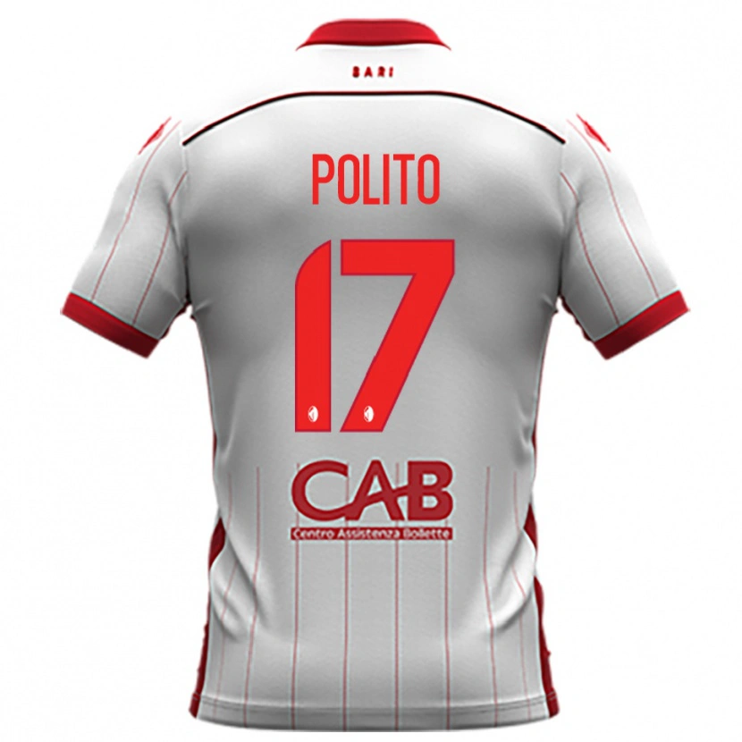 Danxen Enfant Maillot Fabio Polito #17 Blanc Rouge Tenues Domicile 2025/26 T-Shirt