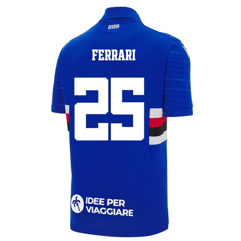 Danxen Enfant Maillot Alex Ferrari #25 Bleu Blanc Tenues Domicile 2025/26 T-Shirt