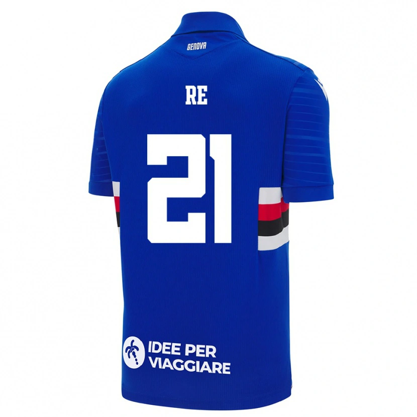 Danxen Enfant Maillot Cecilia Re #21 Bleu Blanc Tenues Domicile 2025/26 T-Shirt