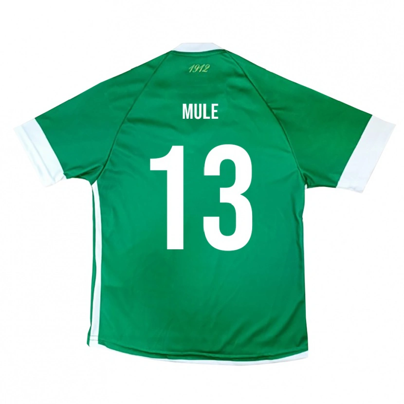 Danxen Enfant Maillot Erasmo Mulè #13 Vert Blanc Tenues Domicile 2025/26 T-Shirt