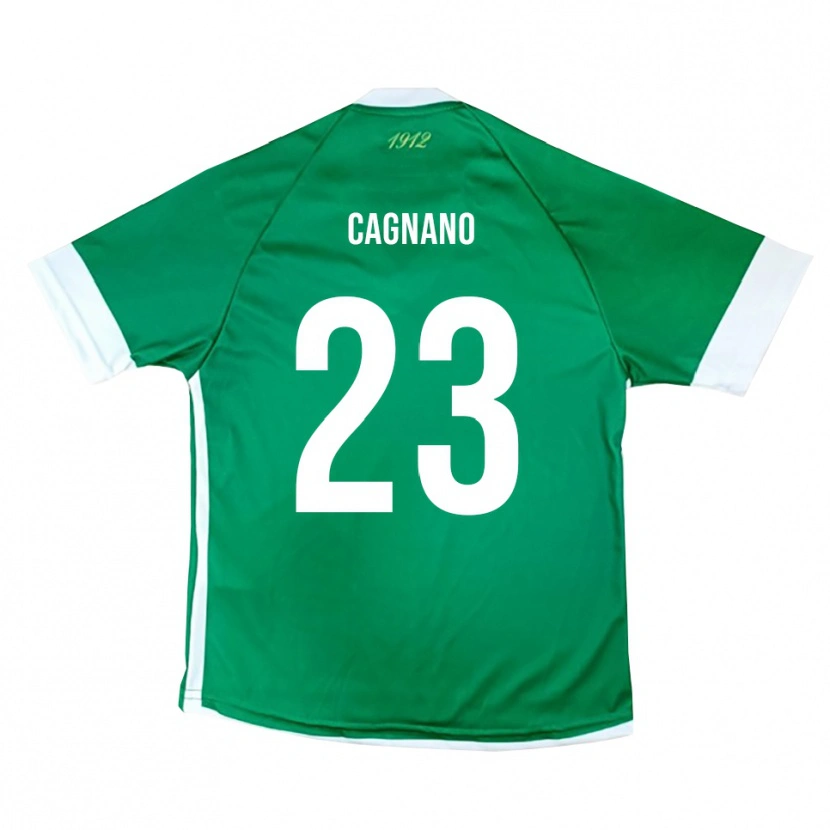 Danxen Enfant Maillot Andrea Cagnano #23 Vert Blanc Tenues Domicile 2025/26 T-Shirt