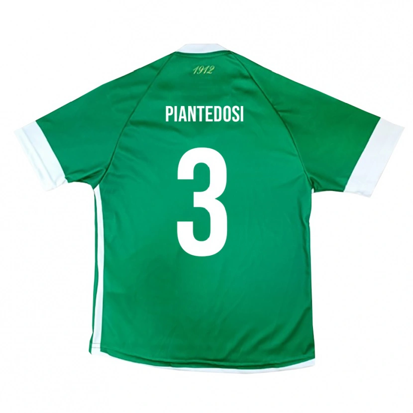 Danxen Enfant Maillot Alessio Piantedosi #3 Vert Blanc Tenues Domicile 2025/26 T-Shirt