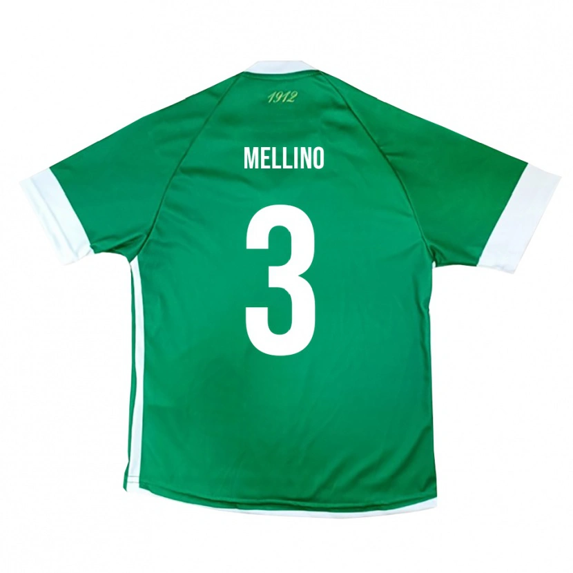 Danxen Enfant Maillot Carlo Mellino #3 Vert Blanc Tenues Domicile 2025/26 T-Shirt
