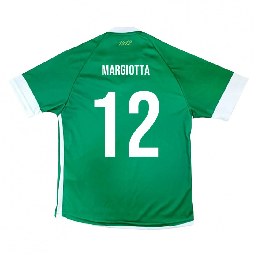 Danxen Enfant Maillot Manuele Margiotta #12 Vert Blanc Tenues Domicile 2025/26 T-Shirt