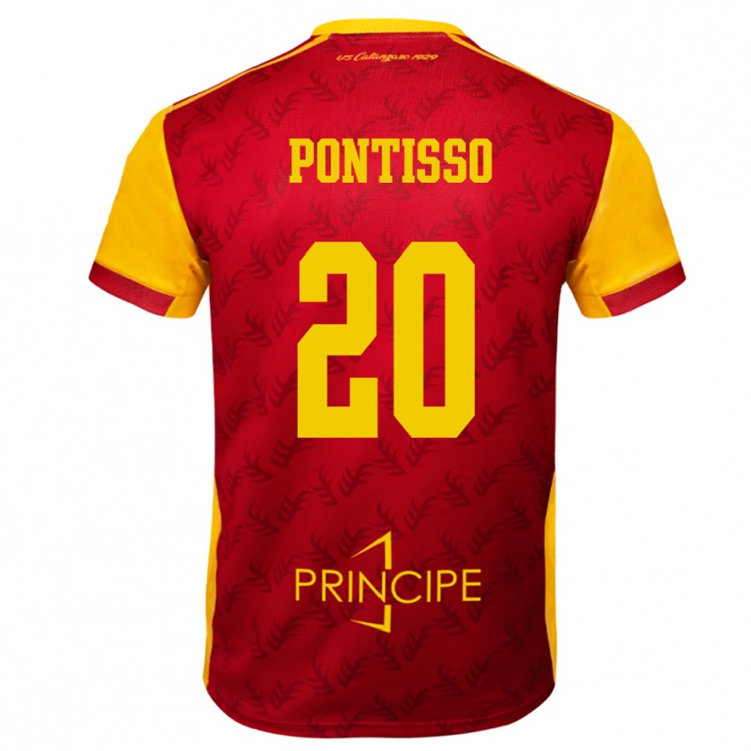 Danxen Enfant Maillot Simone Pontisso #20 Jaune Rouge Tenues Domicile 2025/26 T-Shirt