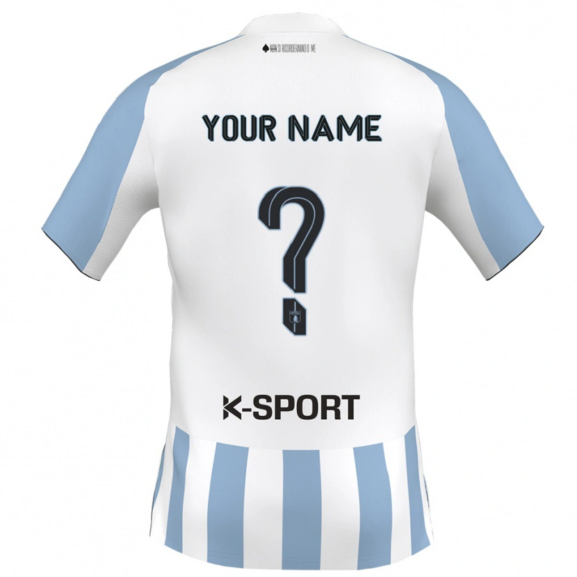 Danxen Enfant Maillot Votre Nom #0 Blanc Bleu Ciel Tenues Domicile 2025/26 T-Shirt