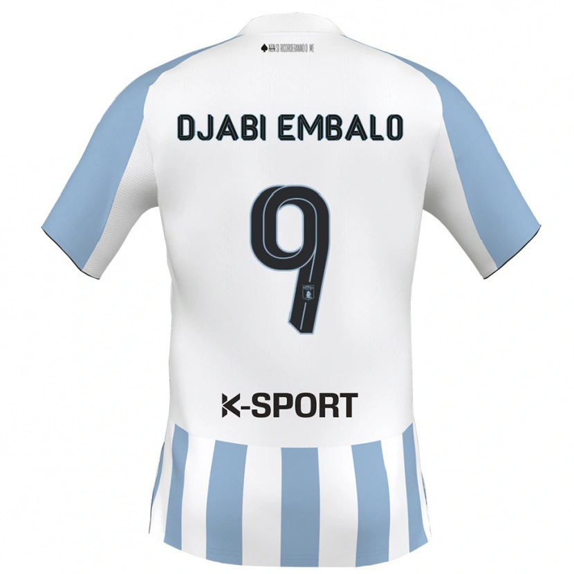 Danxen Enfant Maillot Adulai Djabi Embalo #9 Blanc Bleu Ciel Tenues Domicile 2025/26 T-Shirt