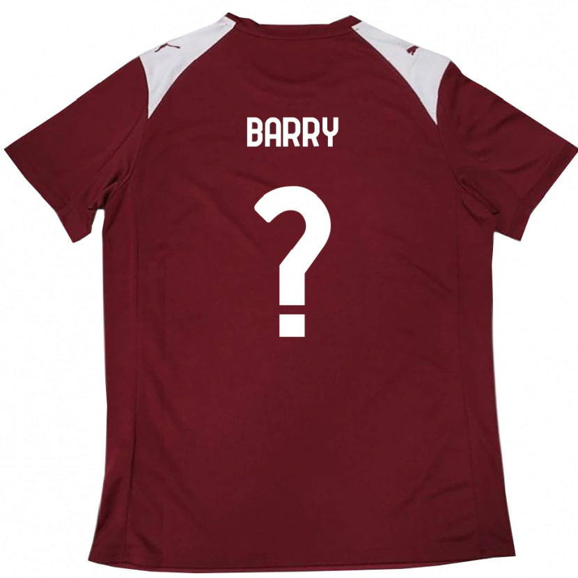 Danxen Enfant Maillot Sammy Barry #0 Bordeaux Blanc Tenues Domicile 2025/26 T-Shirt