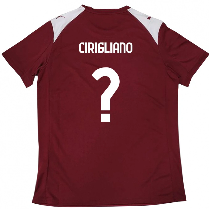 Danxen Enfant Maillot Giulio Cirigliano #0 Bordeaux Blanc Tenues Domicile 2025/26 T-Shirt
