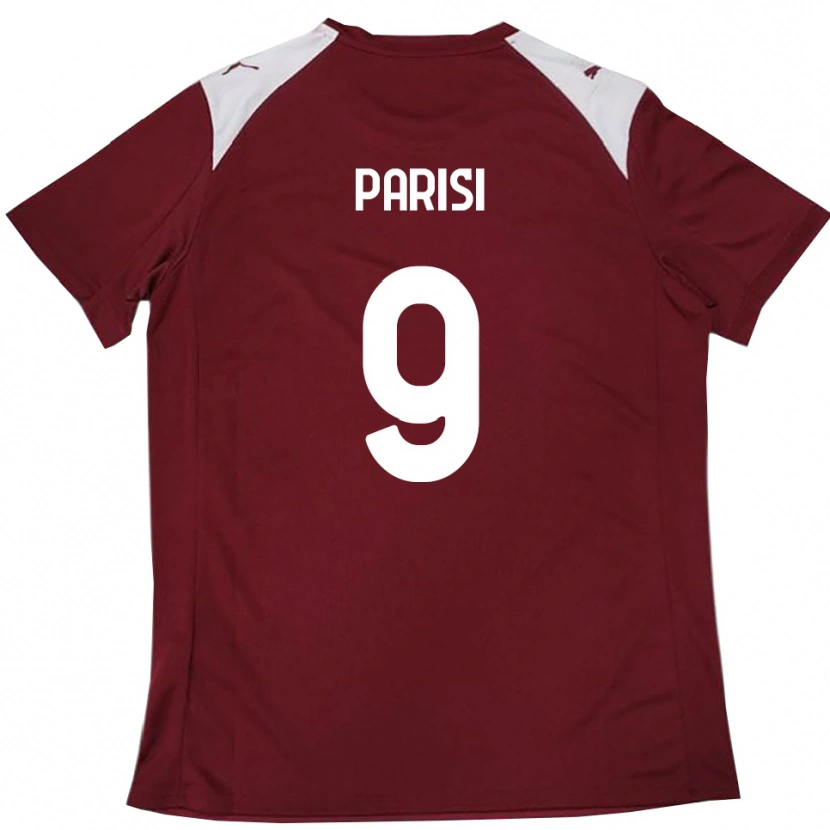 Danxen Enfant Maillot Raffaele Parisi #9 Bordeaux Blanc Tenues Domicile 2025/26 T-Shirt