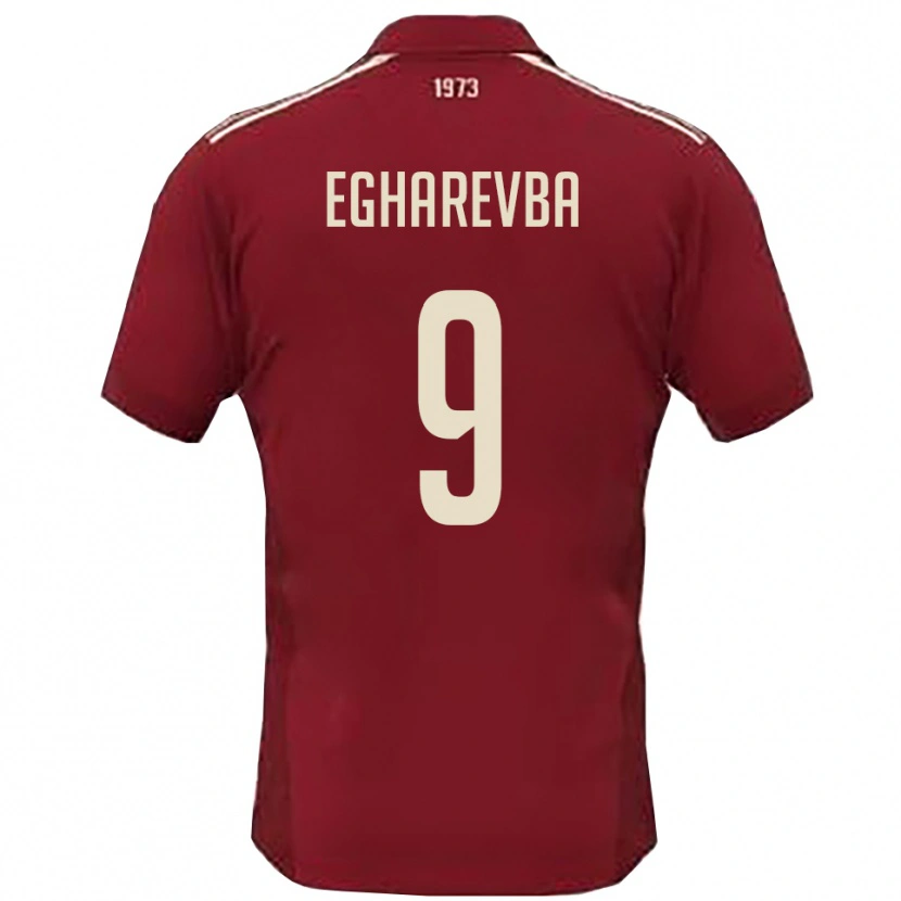 Danxen Enfant Maillot Destiny Egharevba #9 Bordeaux Blanc Tenues Domicile 2025/26 T-Shirt