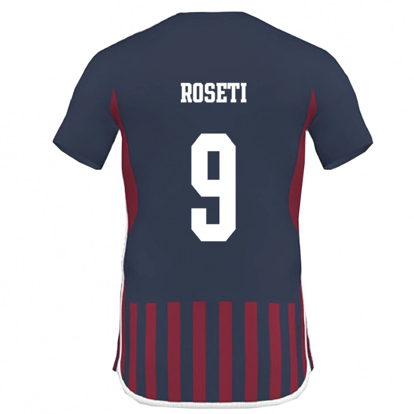 Danxen Enfant Maillot Christian Roseti #9 Marine Rouge Tenues Domicile 2025/26 T-Shirt