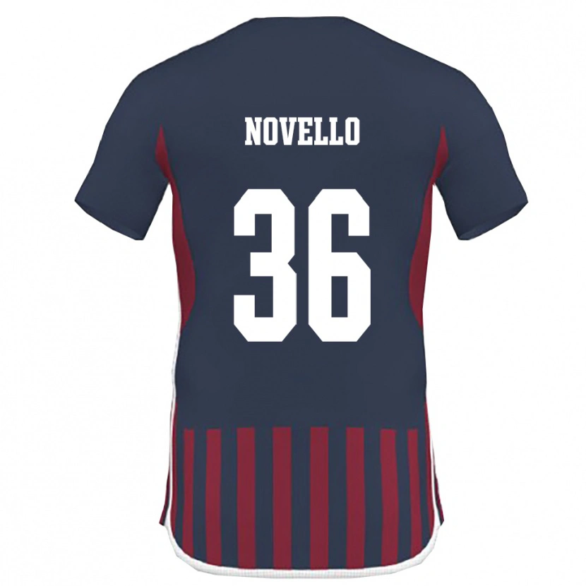 Danxen Enfant Maillot Jahce Novello #36 Marine Rouge Tenues Domicile 2025/26 T-Shirt