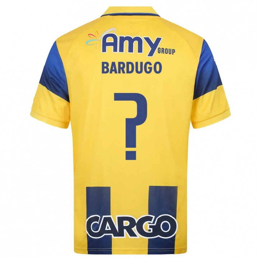 Danxen Enfant Maillot Ori Bardugo #0 Jaune Marine Tenues Domicile 2025/26 T-Shirt