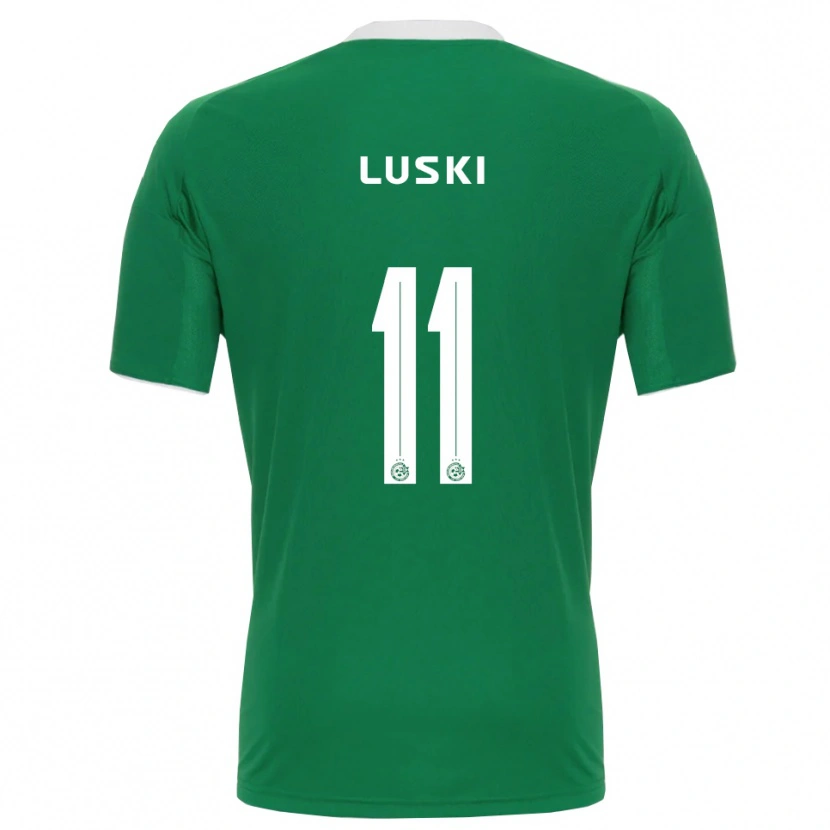 Danxen Enfant Maillot Liam Luski #11 Vert Blanc Tenues Domicile 2025/26 T-Shirt