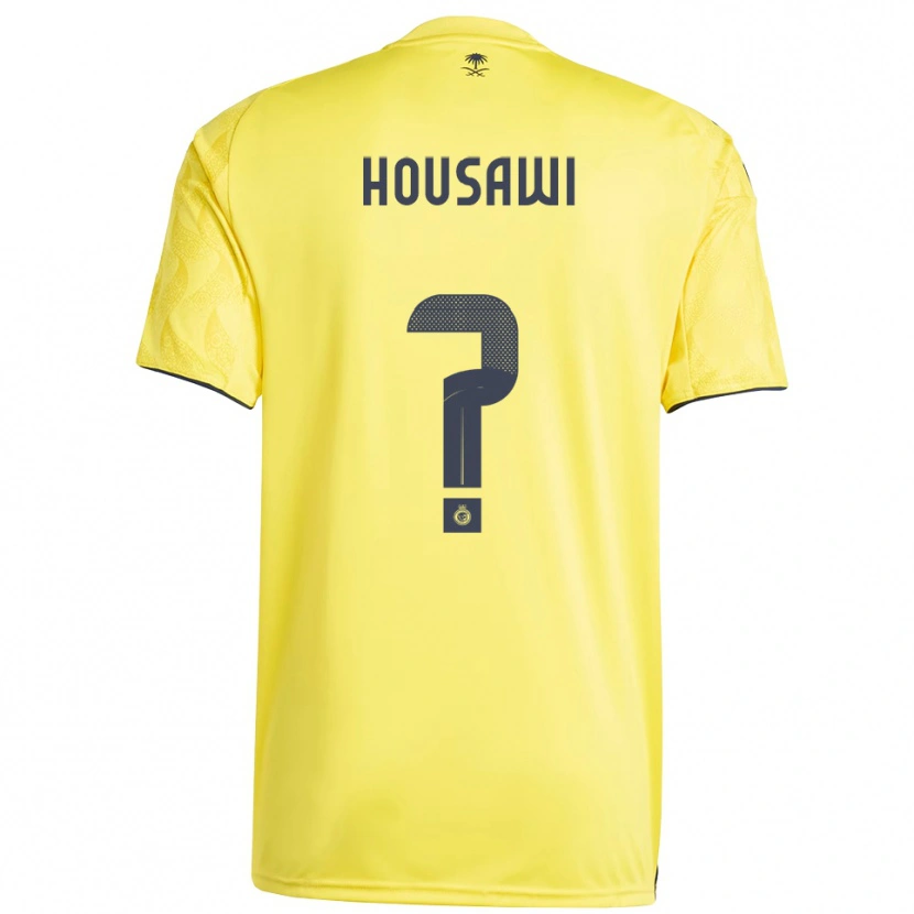 Danxen Enfant Maillot Asser Housawi #0 Jaune Noir Tenues Domicile 2025/26 T-Shirt