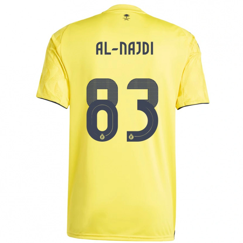 Danxen Enfant Maillot Salem Al-Najdi #83 Jaune Noir Tenues Domicile 2025/26 T-Shirt