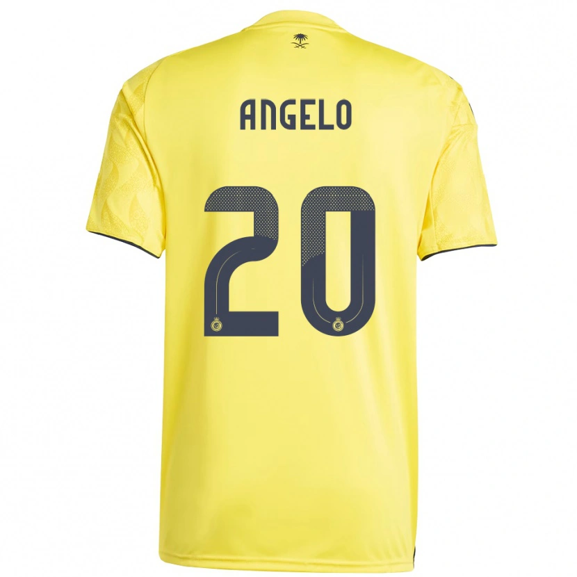 Danxen Enfant Maillot Ângelo #20 Jaune Noir Tenues Domicile 2025/26 T-Shirt