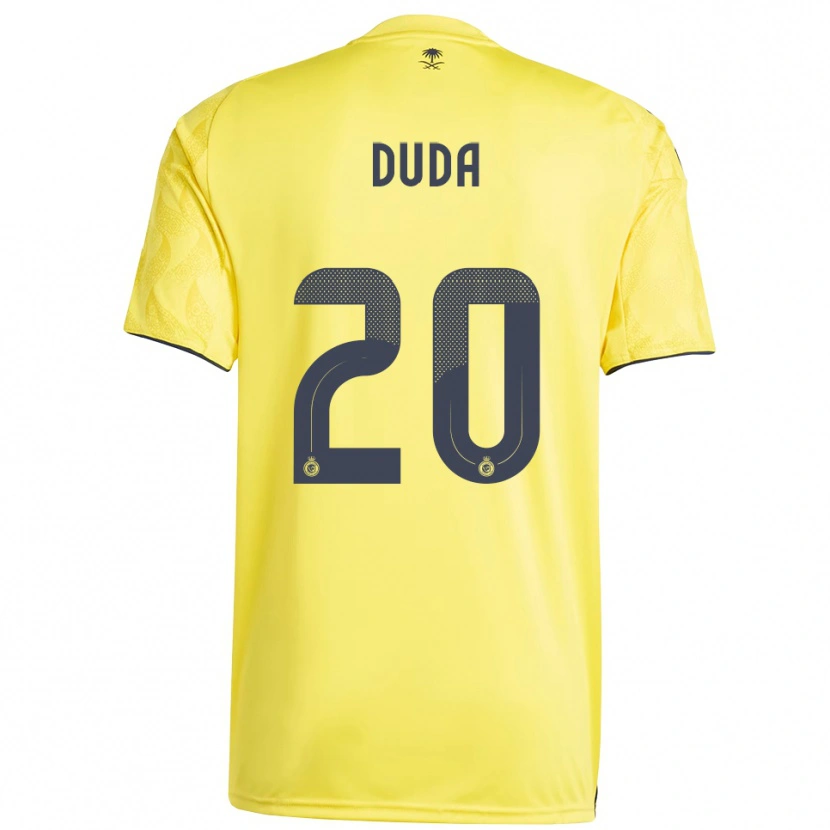 Danxen Enfant Maillot Duda Francelino #20 Jaune Noir Tenues Domicile 2025/26 T-Shirt
