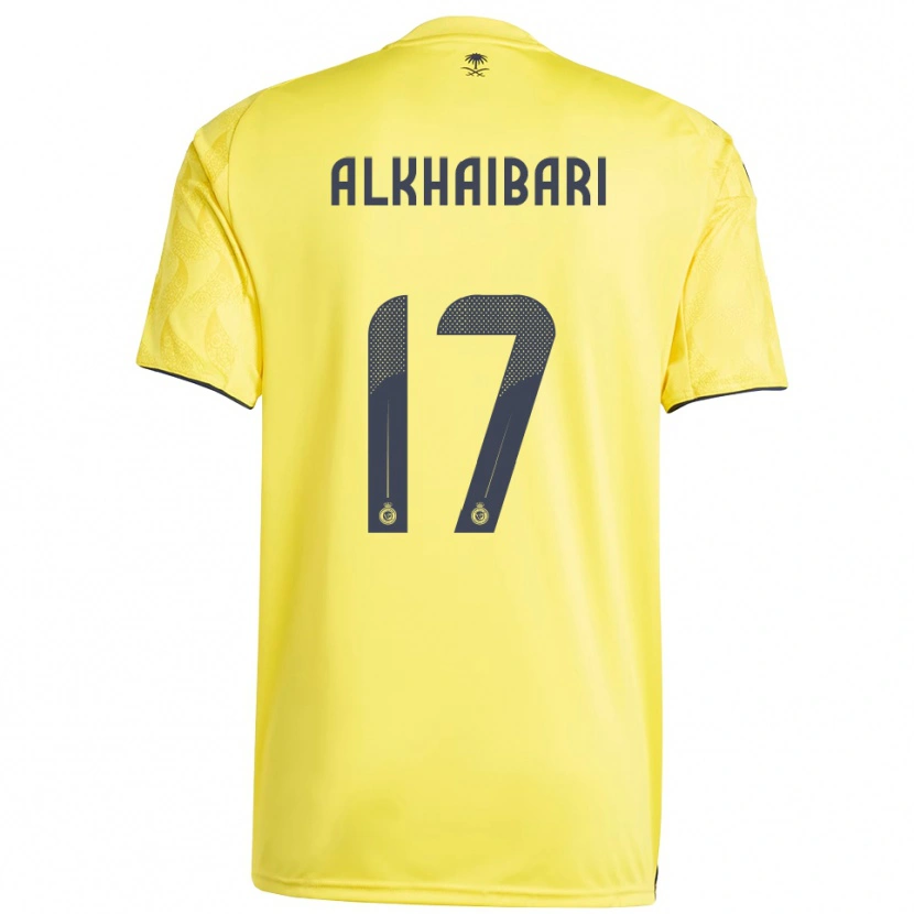 Danxen Enfant Maillot Abdullah Al-Khaibari #17 Jaune Noir Tenues Domicile 2025/26 T-Shirt