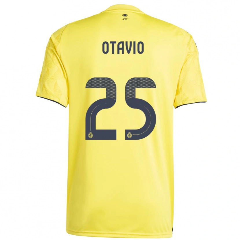 Danxen Enfant Maillot Otávio #25 Jaune Noir Tenues Domicile 2025/26 T-Shirt