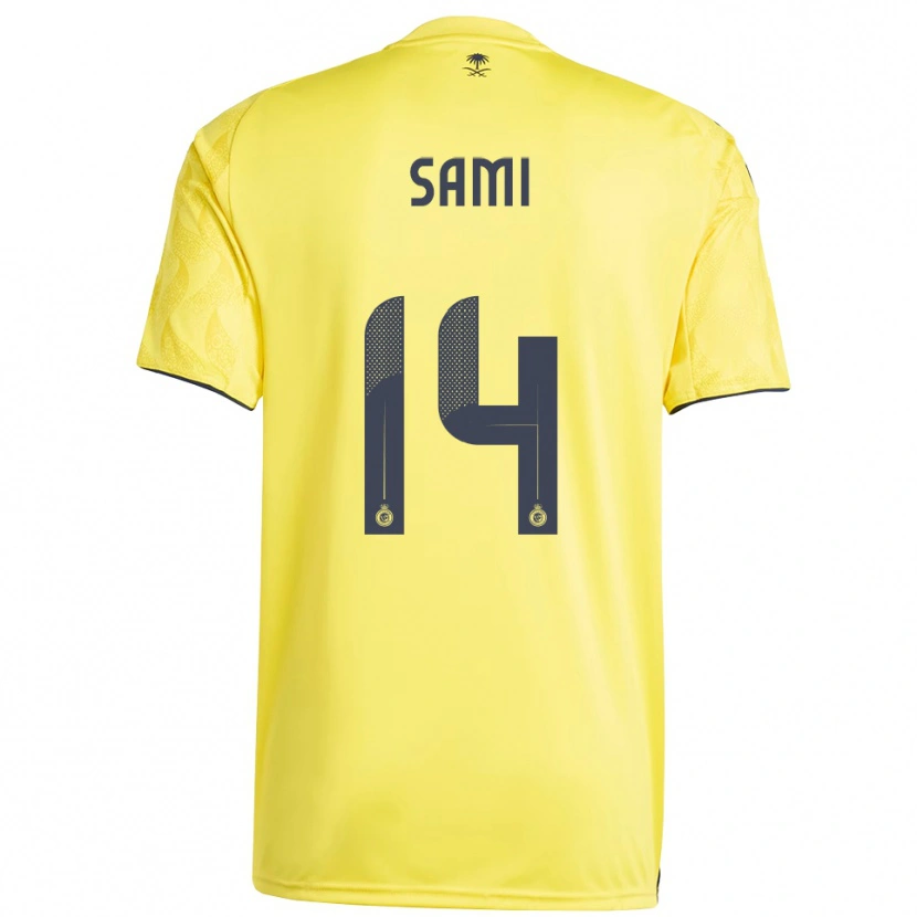 Danxen Enfant Maillot Sami Al-Najei #14 Jaune Noir Tenues Domicile 2025/26 T-Shirt