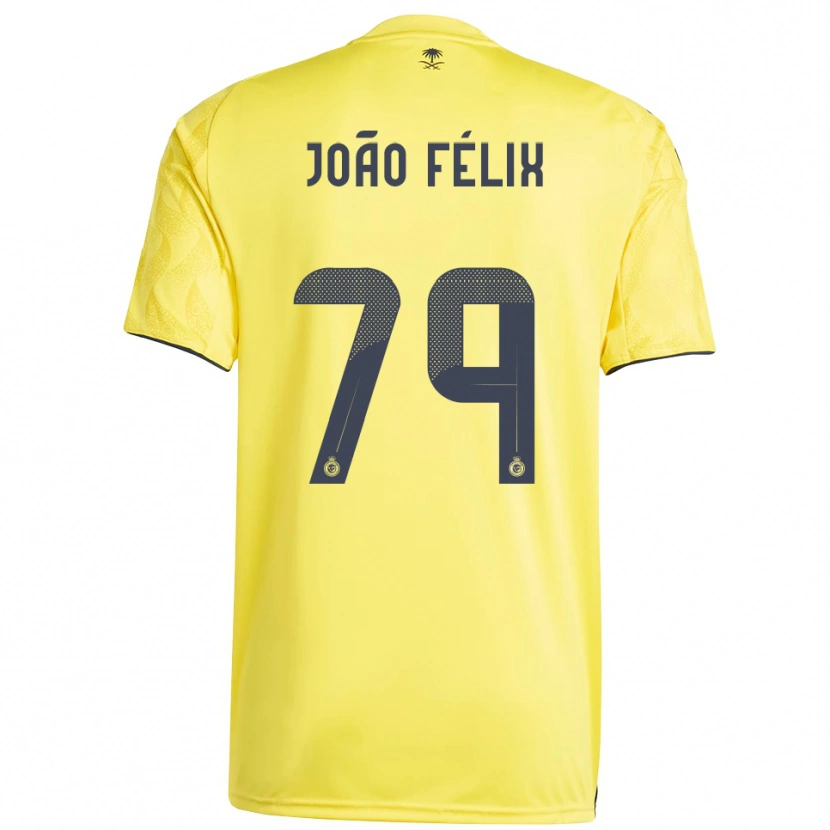 Danxen Enfant Maillot João Félix #79 Jaune Noir Tenues Domicile 2025/26 T-Shirt