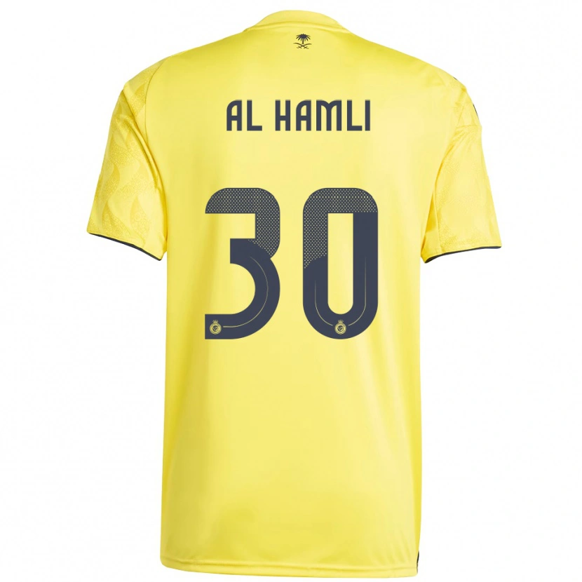 Danxen Enfant Maillot Noura Al-Hamli #30 Jaune Noir Tenues Domicile 2025/26 T-Shirt
