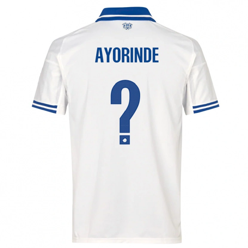 Danxen Enfant Maillot Noah Ayorinde #0 Blanc Bleu Tenues Domicile 2025/26 T-Shirt