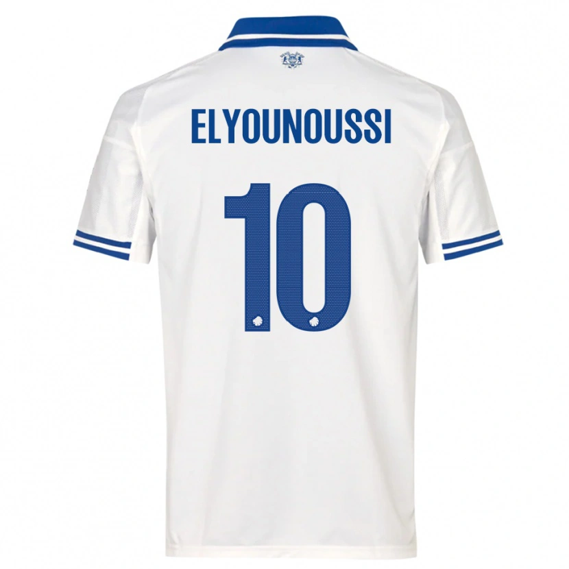 Danxen Enfant Maillot Mohamed Elyounoussi #10 Blanc Bleu Tenues Domicile 2025/26 T-Shirt